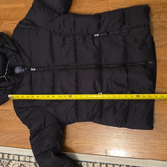 ST. JOHN'S BAY WOMEN'S BLACK HOODED ZIPPERED COAT SIZE LARGE - Picture 11 of 15